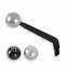 Hurst ABS Shift Knob, 6-Speed Pattern, Matte Grey 163653HST