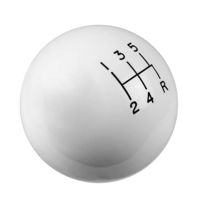 Hurst Shift Knob, 5-Speed Pattern, White 1630014