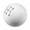 Hurst Shift Knob, 5-Speed Pattern, White 1630014