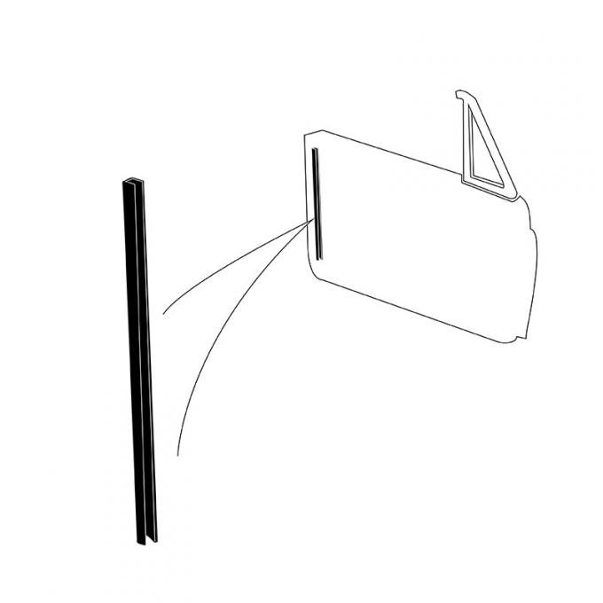Dennis Carpenter Door Glass Run - 1960 Ford Car   C0AB-6321508