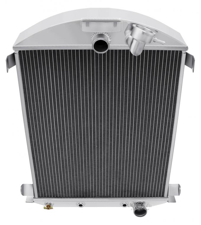 Champion Cooling 1930-1931 Ford Model A 3 Row All Aluminum Radiator Made With Aircraft Grade Aluminum CC3031CH