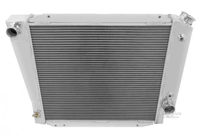 Champion Cooling 1968-1977 Ford Bronco 2 Row All Aluminum Radiator Made With Aircraft Grade Aluminum EC521