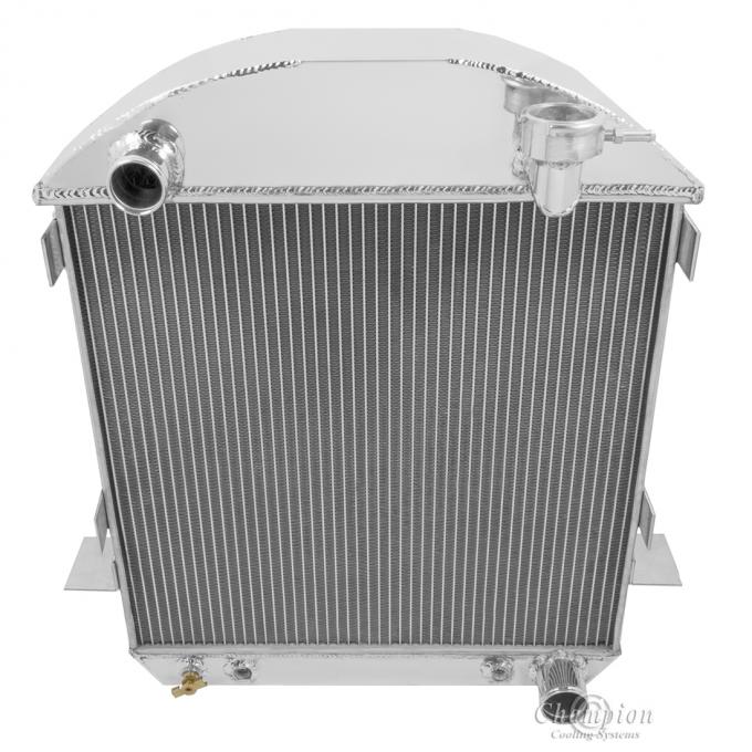 Champion Cooling 1917-1927 Ford Model T 2 Row All Aluminum Radiator Made With Aircraft Grade Aluminum EC1005