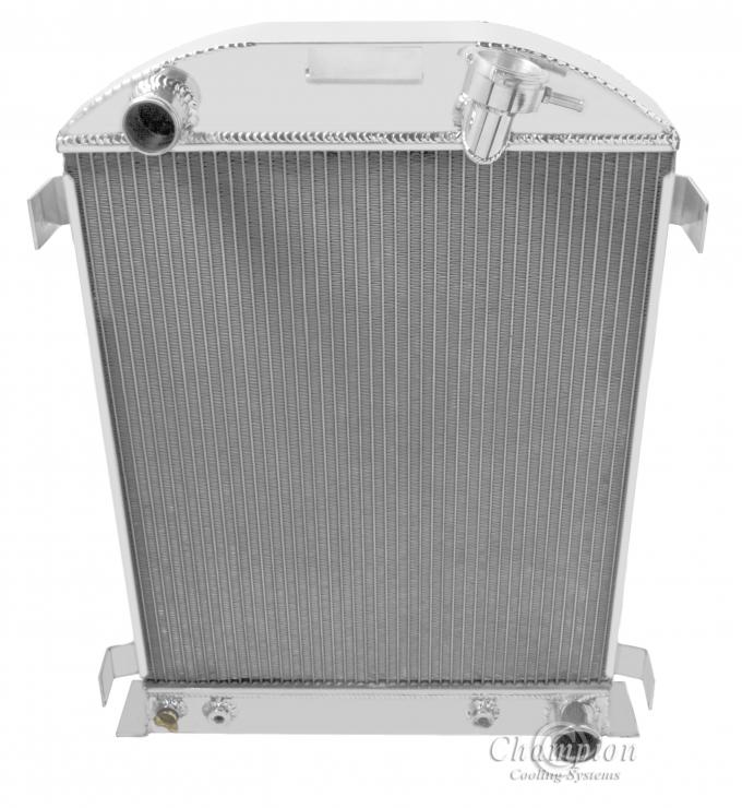 Champion Cooling 2 Row with 1" Tubes All Aluminum Radiator Made With Aircraft Grade Aluminum AE3132