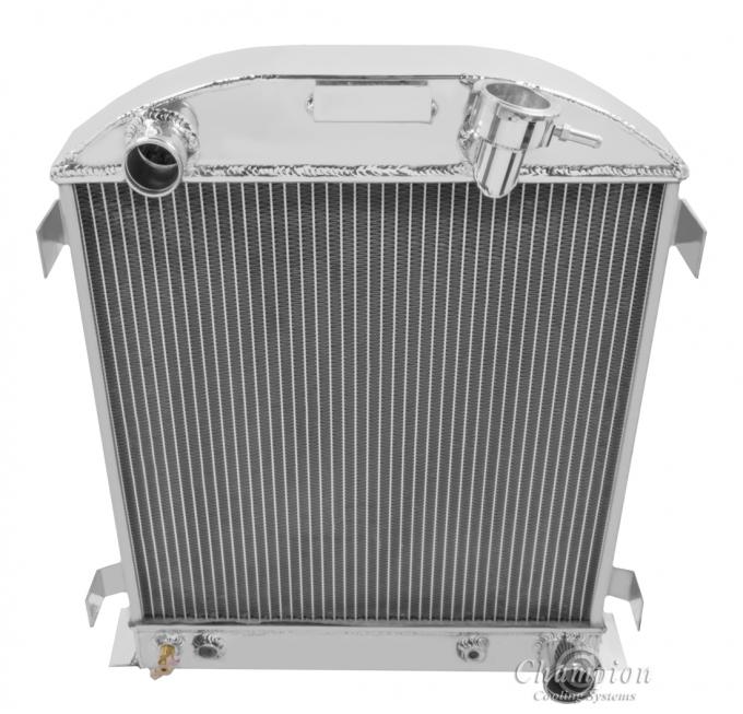 Champion Cooling 2 Row All Aluminum Radiator Made With Aircraft Grade Aluminum EC1009