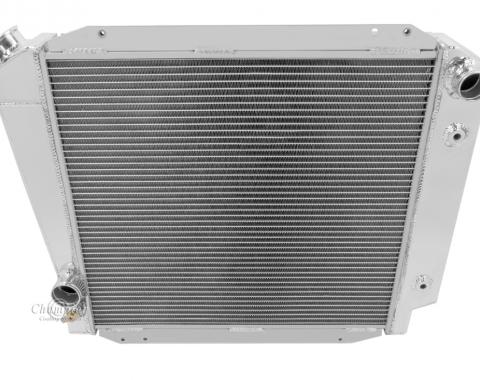 Champion Cooling 1966-1977 Ford Bronco 4 Row All Aluminum Radiator Made With Aircraft Grade Aluminum MC522