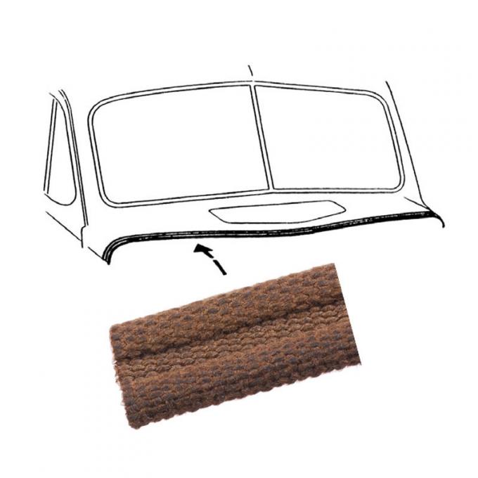 Dennis Carpenter Firewall to Hood Seal - Cowl Lacing - 1932-37 Ford Truck, 1935 Ford Car   48-16740