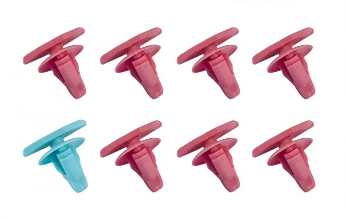 Pony Enterprises 2015-2019 Ford Mustang Fender to Hood Side Seal Retainers Clips - 8pc 1284