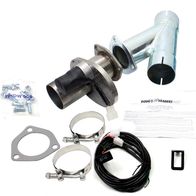 Doug's Headers Electric Exhaust Cutout with Hook-Up Kit for 2 1/2" Tubing (Single) DEC250AKS