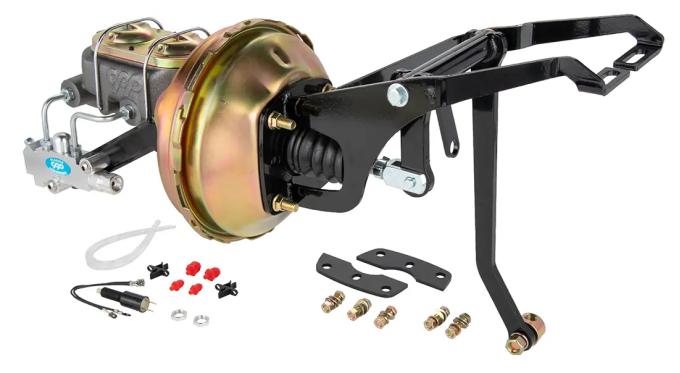 Classic Performance Complete Power Brake Booster Kit W/Swing Pedal for 53-56 Ford Truck, 9" Single Gold 5356FBB24-9