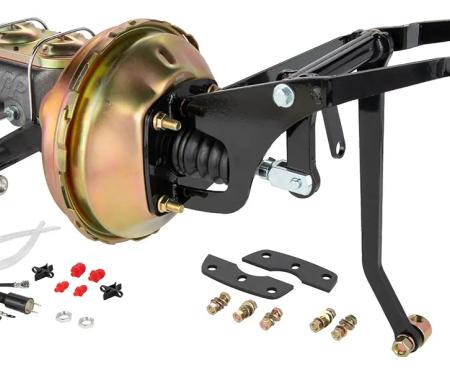 Classic Performance Complete Power Brake Booster Kit W/Swing Pedal for 53-56 Ford Truck, 9" Single Gold 5356FBB24-9
