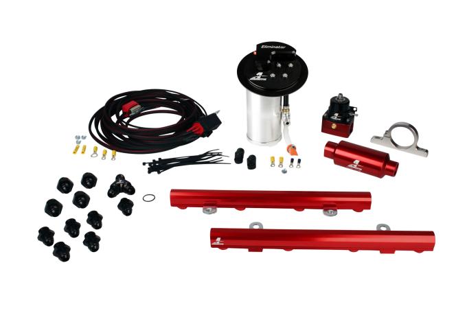 Aeromotive Eliminator In-Tank Race Fuel System with 5.0L 4-V Fuel Rails, 10-17 Mustang GT 17348