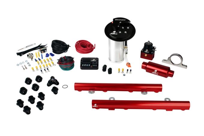 Aeromotive Eliminator In-Tank Pump Gas Fuel System with 5.0L 4-V Fuel Rails, 10-17 Mustang GT 17349