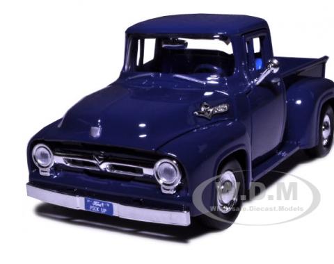 1956 Ford F-100 Pickup Blue 1/24 Diecast Model Car