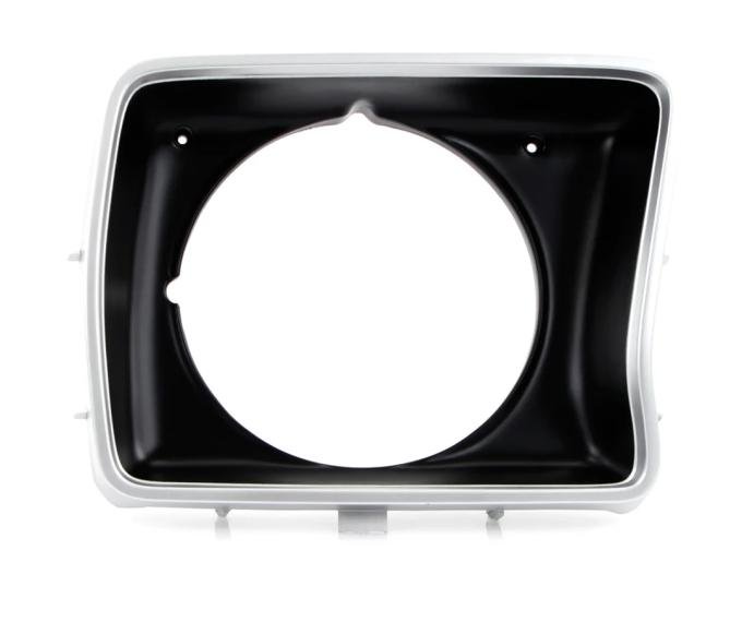 AMD Headlight Bezel, Silver/Black, Round, RH, 78-79 F100 F150 F250 Bronco X145-4578-2R