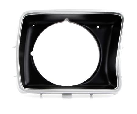 AMD Headlight Bezel, Silver/Black, Round, RH, 78-79 F100 F150 F250 Bronco X145-4578-2R