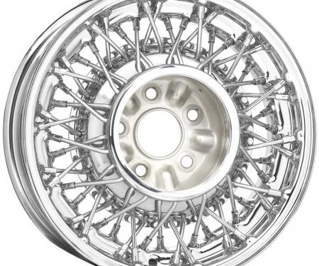 Thunderbird Wire Wheel with Chrome/Stainless Spokes, 14 x 5, 1958-1963