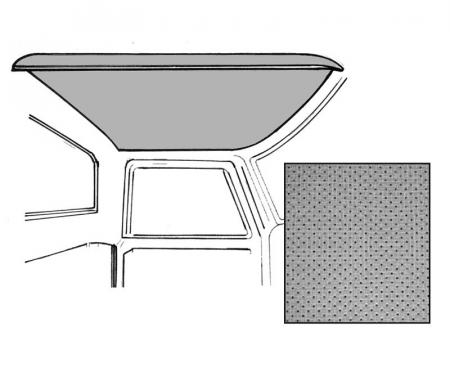 Dennis Carpenter Headliner - Gray - Perforated - 1973-79 Ford Truck D3TZ-1051990-G