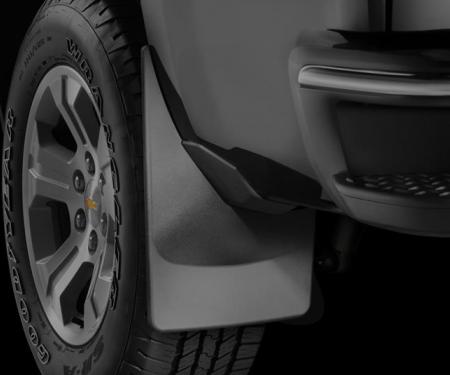 Weathertech MF110071, Mud Flap, DigitalFit (R), Direct-Fit, Set of 2, Contoured, Without Logo, Black, Thermoplastic, QuickTurn &trade; Fastening System, Without Anti-Sail Brackets, Weights Not Included