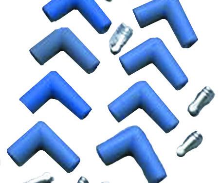 Taylor Cable Universal Silicone Spark Plug Boot/Terminal Kits, 90&deg; Spark Plug Boot Angle, Blue 46061