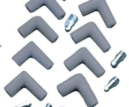 Taylor Cable Universal Silicone Spark Plug Boot/Terminal Kits, 90&deg; Spark Plug Boot Angle, Gray 46081