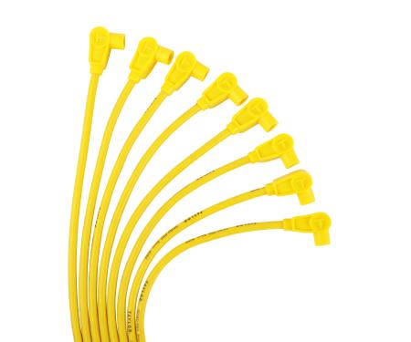 Taylor Cable Universal 8mm Spiro-Pro Spark Plug Wire Set, 8 Cylinders, 90&deg; Spark Plug Boot Angle, Yellow 73451