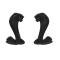 Daniel Carpenter 2007-14 Cobra Snake Fender Emblems - Black Chrome G7SS-16228-BC