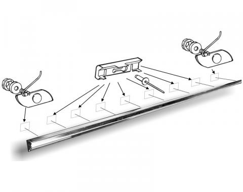 Dennis Carpenter Lower Tailgate Molding - 1978-79 Ford Bronco D8TZ-9841018-B