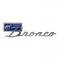 Dennis Carpenter Fender Emblem - Chrome w/Blue - "Bronco Sport" - 1967-77 Ford Bronco C7TZ-16098-BLU