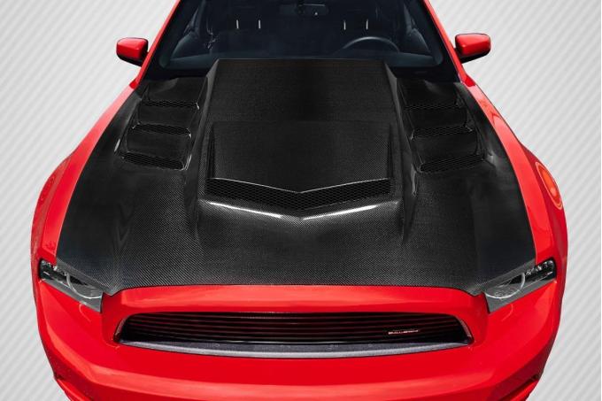 Extreme Dimensions 2013-2014 Ford Mustang Carbon Creations Interceptor Carbon Fiber Hood 118126