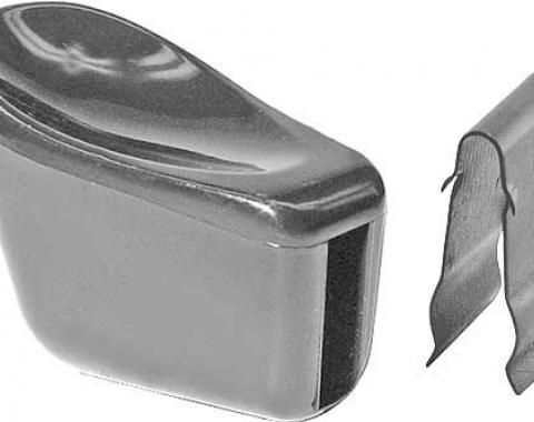 Seat Adjustment Knob & Clip, Black Plastic