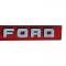 Dennis Carpenter Tailgate Finish Panel Trim - Red w/ FORD Letters - 1987-91 Ford Truck E7TZ-99425A34-RP