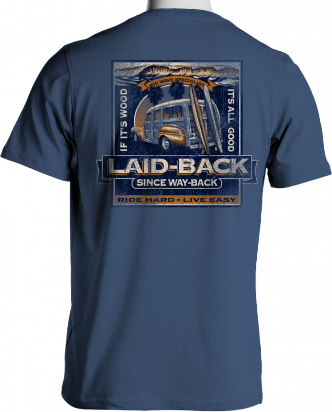 Laid Back Highlands Woodie T-Shirt, Blue