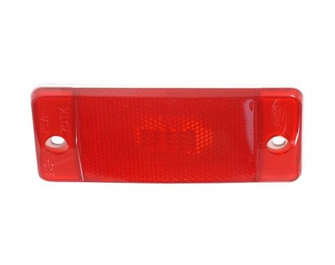 Dennis Carpenter Body Side Marker Lamp - Rear Bed - Ford Script - Red - LH or RH -1970-72 Ford Truck, 1970-77 Bronco D5TZ-15A201-B