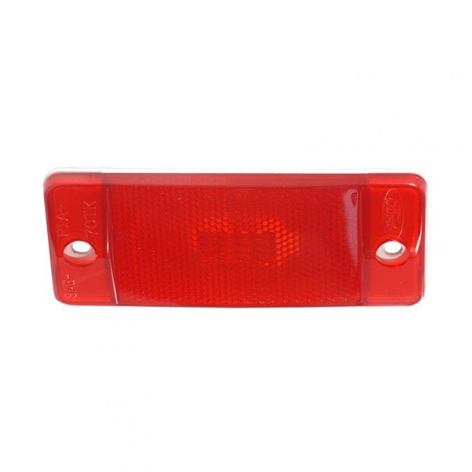 Dennis Carpenter Body Side Marker Lamp - Rear Bed - Ford Script - Red - LH or RH -1970-72 Ford Truck, 1970-77 Bronco D5TZ-15A201-B