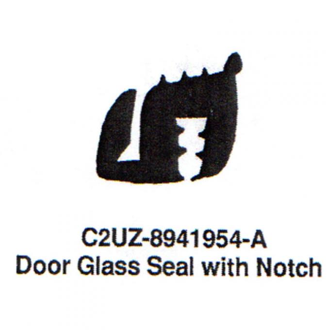 Dennis Carpenter Side or Rear Door Glass Seal - 1961-67 Ford Truck C2UZ-8941954-A