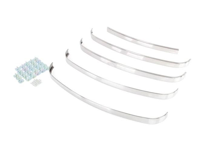 AMD Grille Molding Set, 5 pcs with hardware, 48-50 F1 F2 Ford Pickup Truck (without crank hole) X155-4548-1S