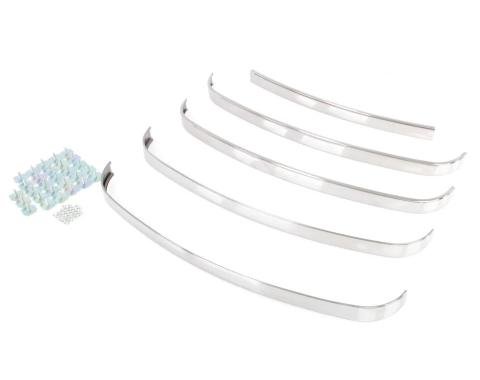 AMD Grille Molding Set, 5 pcs with hardware, 48-50 F1 F2 Ford Pickup Truck (without crank hole) X155-4548-1S
