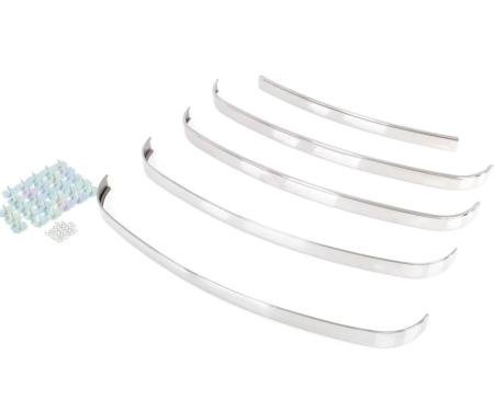 AMD Grille Molding Set, 5 pcs with hardware, 48-50 F1 F2 Ford Pickup Truck (without crank hole) X155-4548-1S