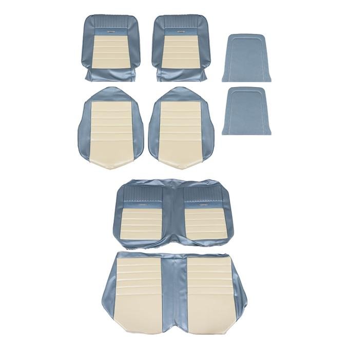 TMI Front & Rear Replacement Upholstery, Deluxe Pony Pattern 43-71125