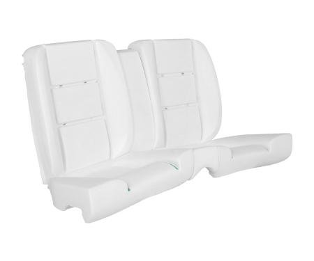 TMI Rear Seat Uph/Foam Kit W/O Console, OE Sport II Pattern  1967 Ford Mustang, Black Sierra Vinyl 46-70304K-958