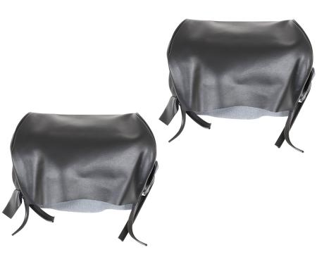 TMI Headrest Cover  1964 Ford Mustang, Black Sierra Vinyl 43-70608-958