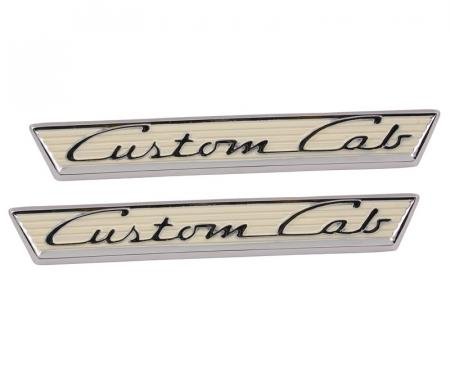 Dennis Carpenter Door Emblems - Custom Cab - 1955-56 Ford Truck B5C-8125622-PR