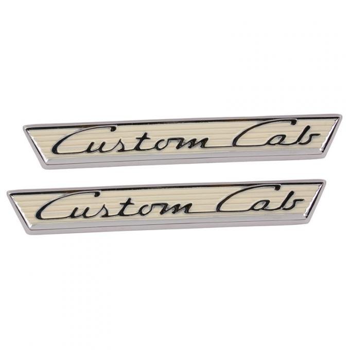 Dennis Carpenter Door Emblems - Custom Cab - 1955-56 Ford Truck B5C-8125622-PR