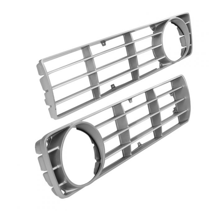 Dennis Carpenter Grille Inserts - Paintable Plastic - Pair - 1973-75 Ford Truck D3TZ-8150-PR