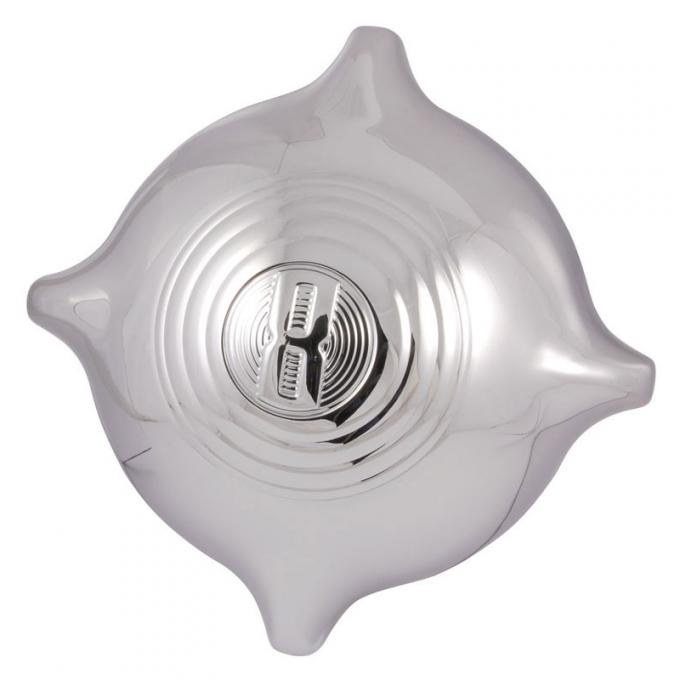 Dennis Carpenter Center Grille Ornament - V8 - Chrome - 1949-50 Ford Car   8BA-8216-B