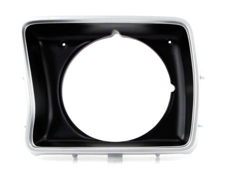 AMD Headlight Bezel, Silver/Black, Round, LH, 78-79 F100 F150 F250 Bronco X145-4578-2L