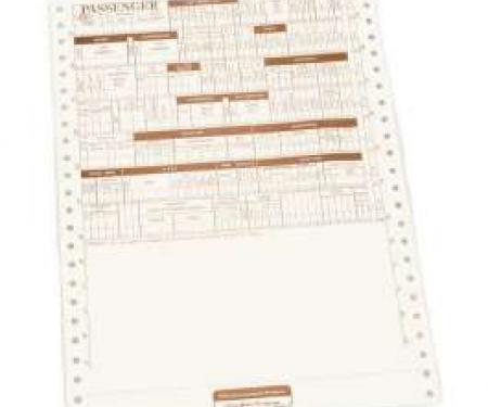 Assembly Line New Vehicle Build Sheet, Ford, 1971