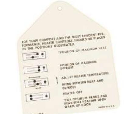 Heater Instruction Tag