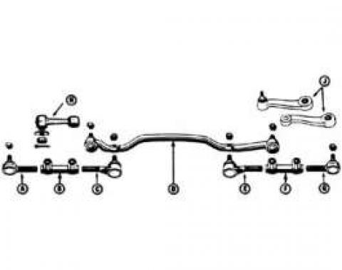 Pitman Arm - Manual Steering - For 1-1/8 Sector Shaft - From 5-2-63 Through 1964 - V8